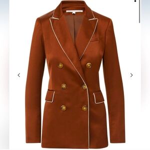 Veronica Beard Satin Roche Blazer Brown in size 0